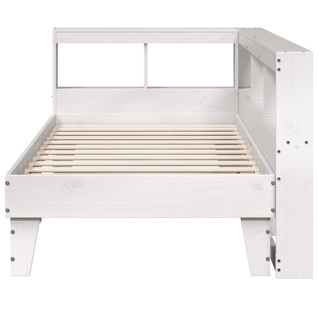 vidaXL Bookcase Bed without Mattress White 90x190cm Solid Wood Pine