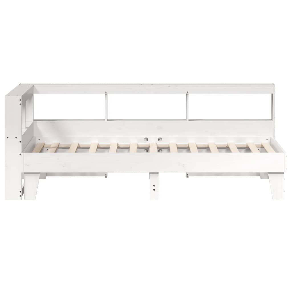 vidaXL Bookcase Bed without Mattress White 90x190cm Solid Wood Pine