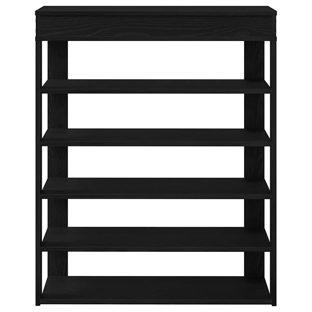 Shoe Rack Black 80x30x98 cm Engineered Wood