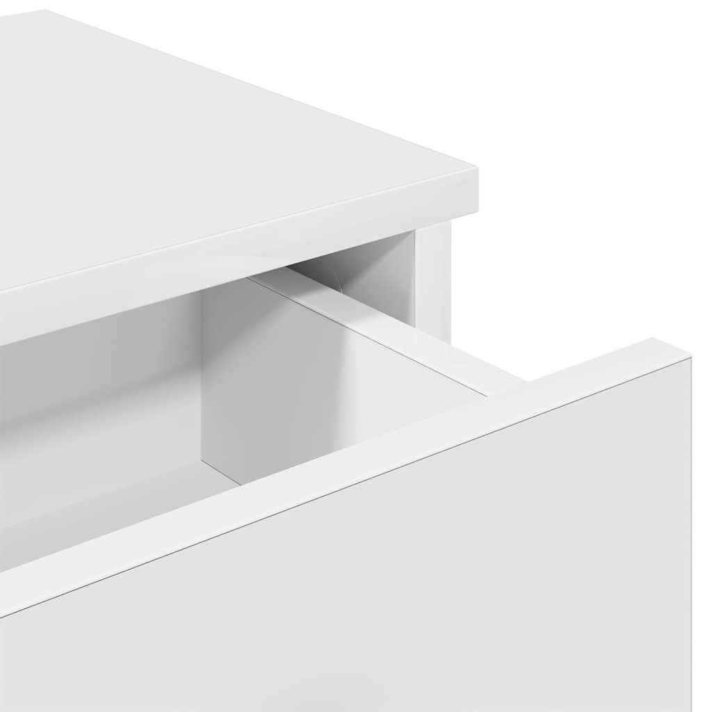 vidaXL Wall Shelf with Drawers White 60x25x15 cm Engineered Wood