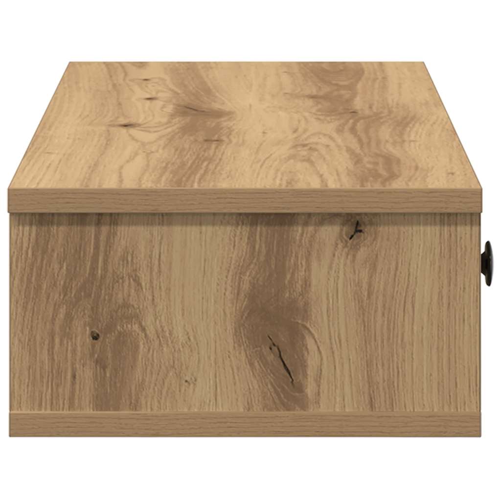 Wall Shelf with Drawers Artisian Oak 60x28x15 cm Engineered Wood