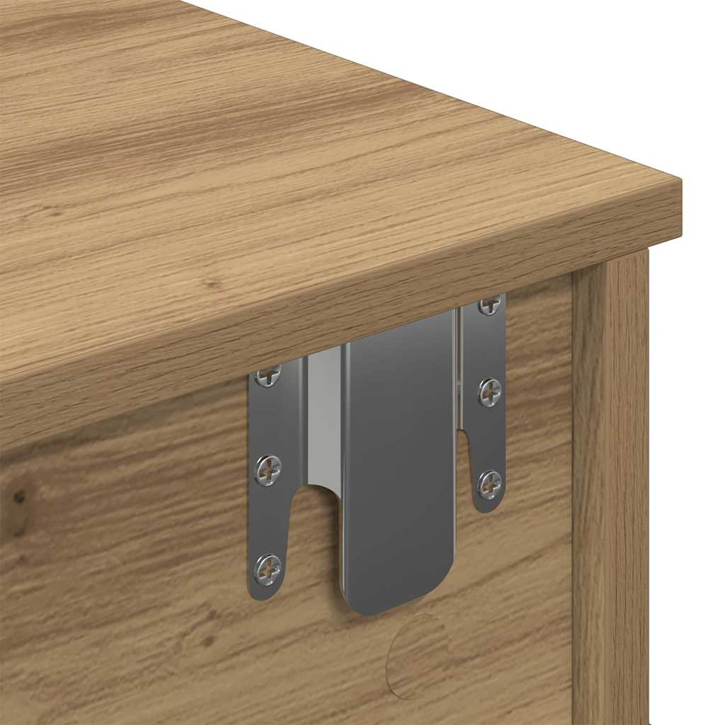 Wall Shelf with Drawers Artisian Oak 60x28x15 cm Engineered Wood