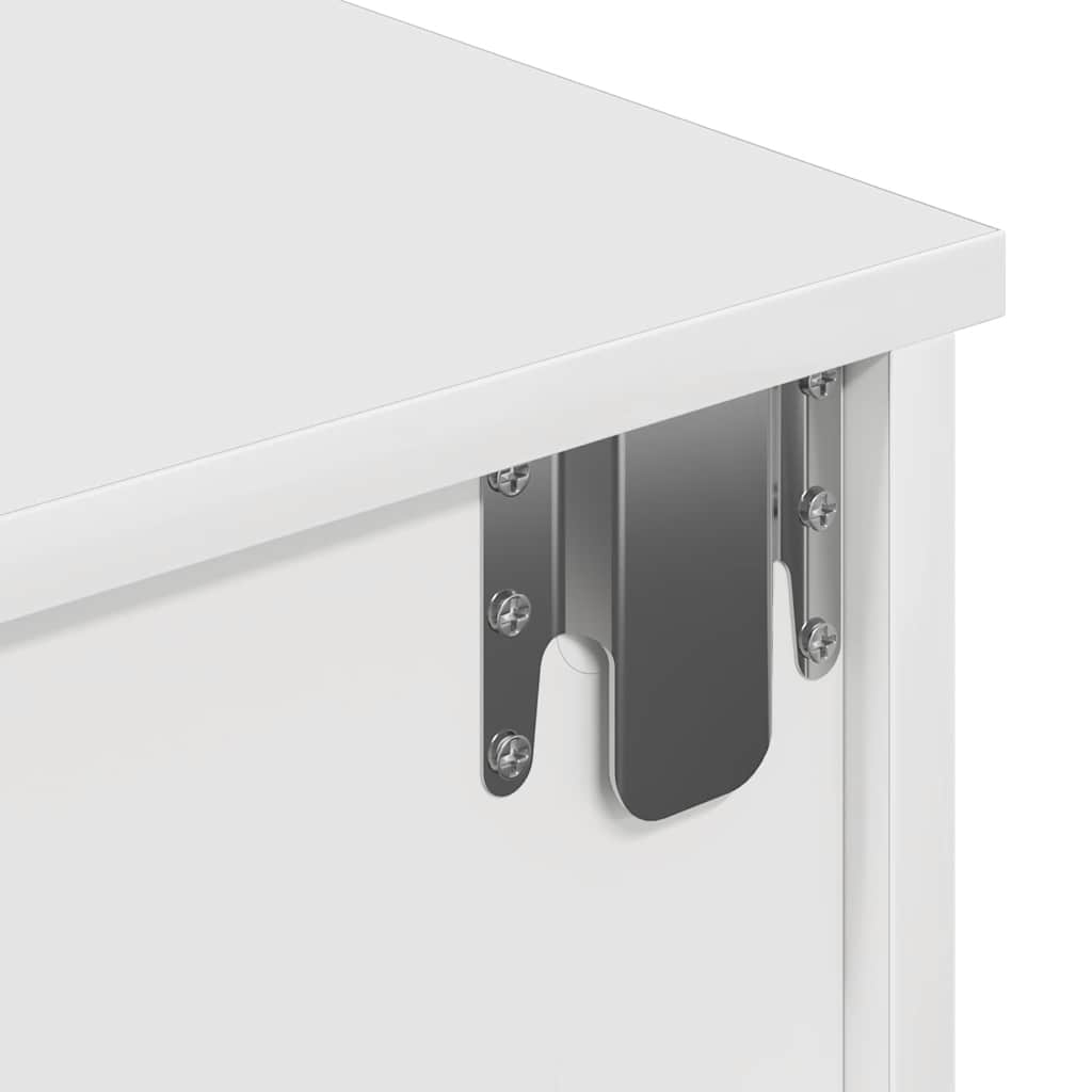 vidaXL Wall Shelf with Drawers White 80x31x17 cm Engineered Wood