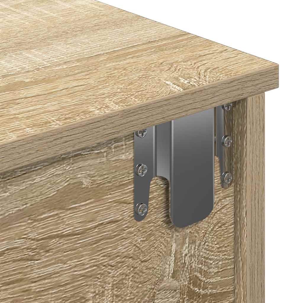 vidaXL Wall Shelf with Drawers Sonoma Oak 80x31x17 cm Engineered Wood