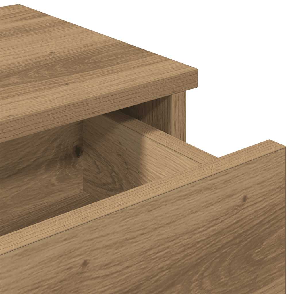 vidaXL Wall Shelf with Drawers Artisian Oak 80x31x17 cm Engineered Wood