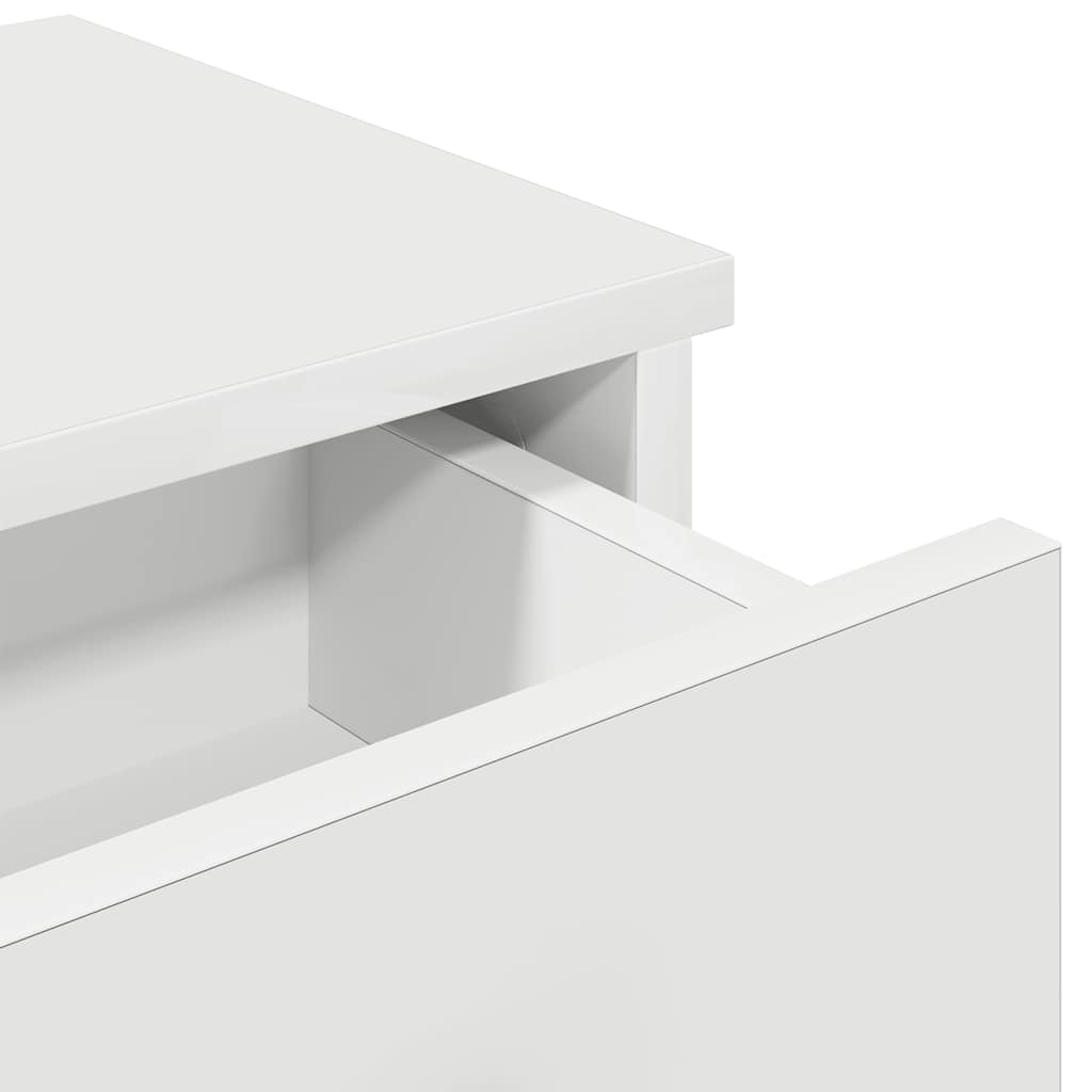 vidaXL Wall Shelf with Drawers White 100x37.5x19 cm Engineered Wood