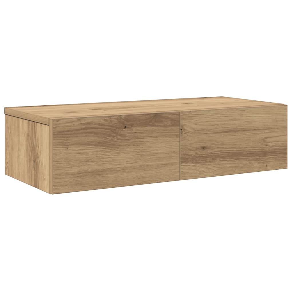 Wall Shelf with Drawers Artisian Oak 60x26.5x15 cm Engineered Wood