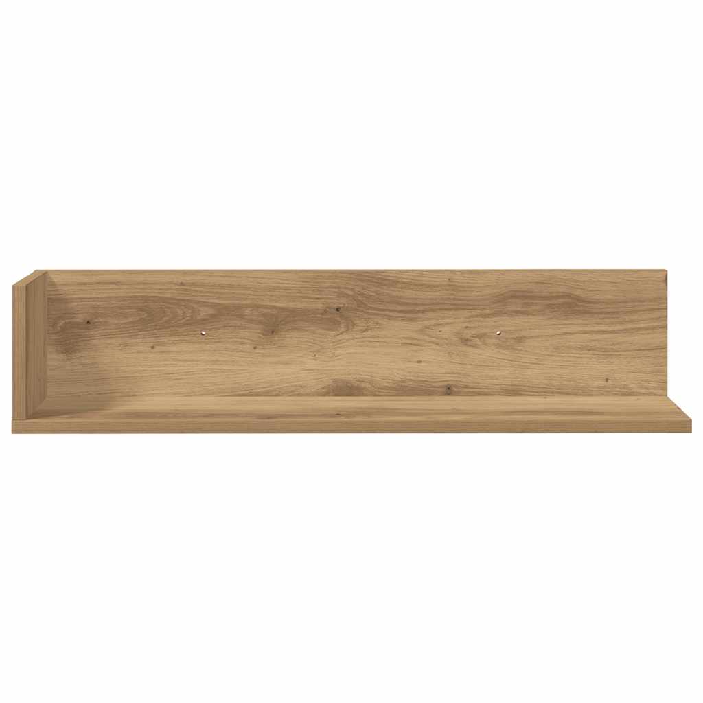 Wall Shelves 2 pcs Artisan Oak 75x16.5x16.5 cm Engineered Wood