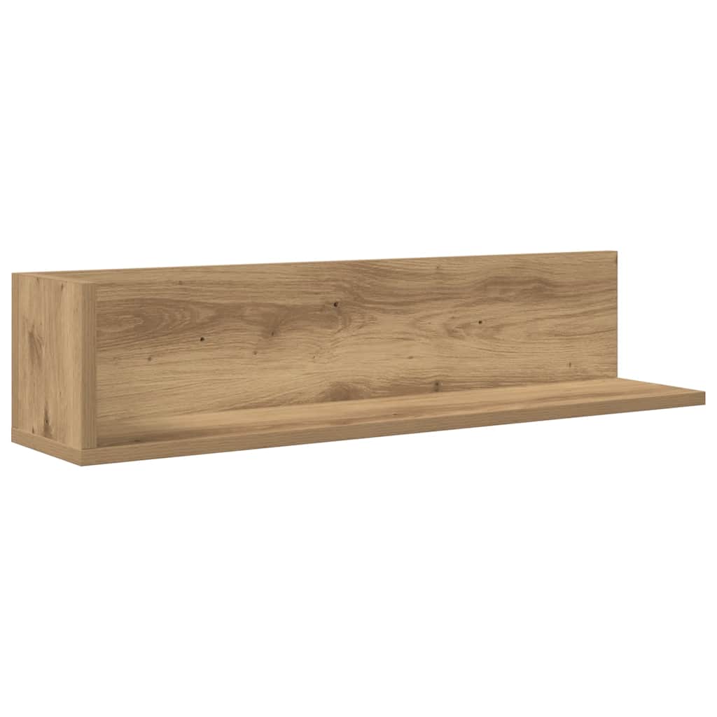 Wall Shelves 2 pcs Artisan Oak 75x16.5x16.5 cm Engineered Wood
