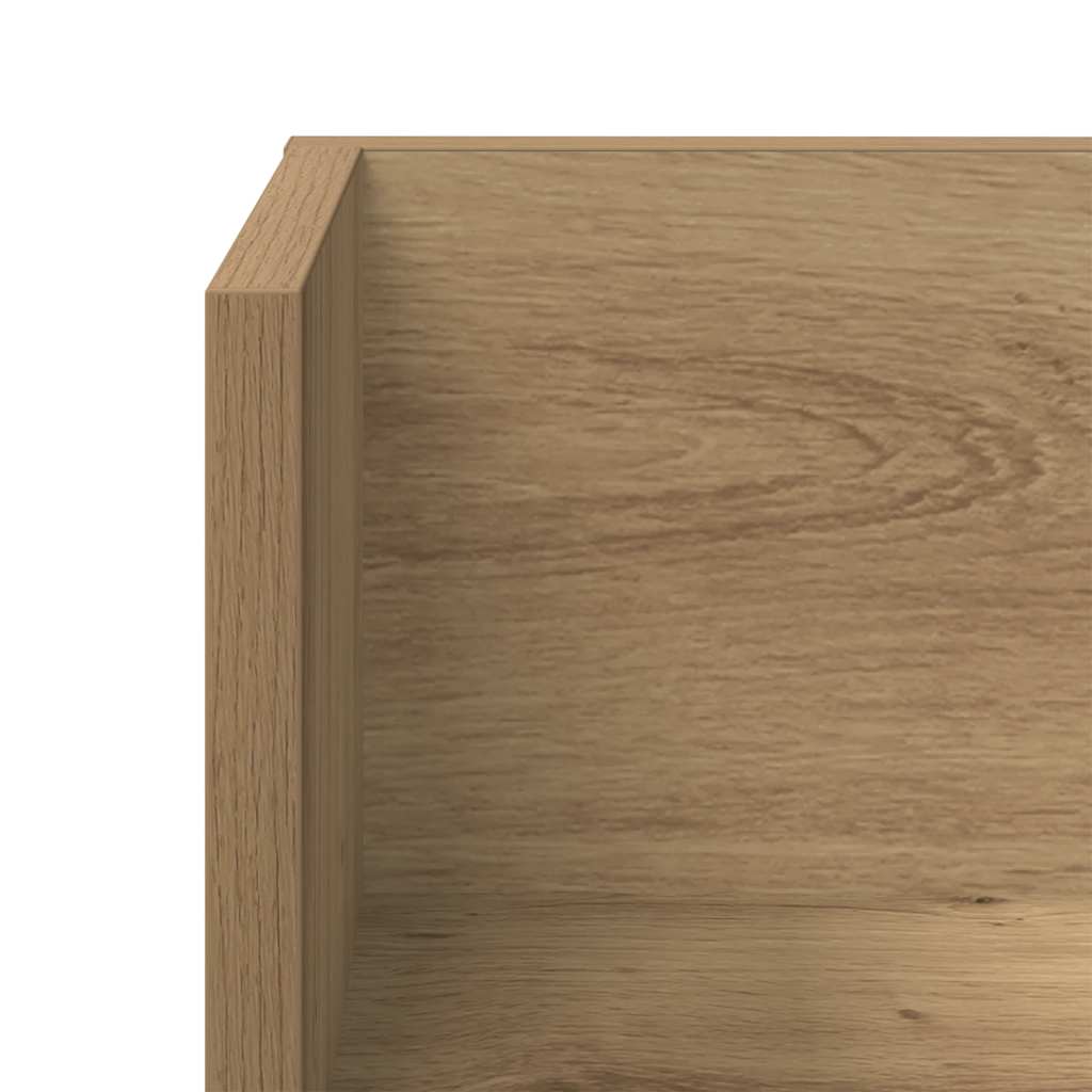 Wall Shelves 2 pcs Artisan Oak 100x16.5x16.5 cm Engineered Wood