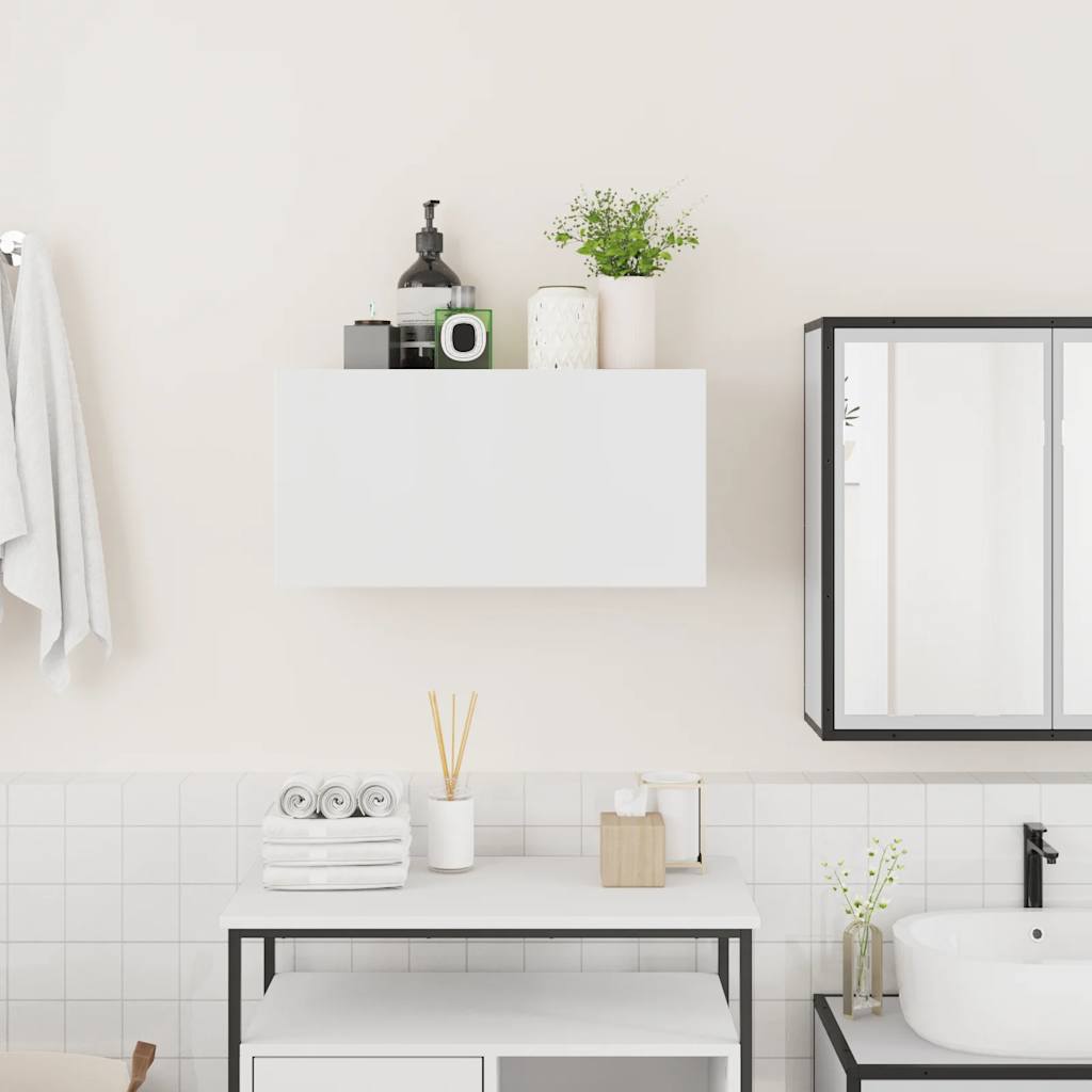 vidaXL Bathroom Wall Cabinet White 60x25x30 cm Engineered Wood