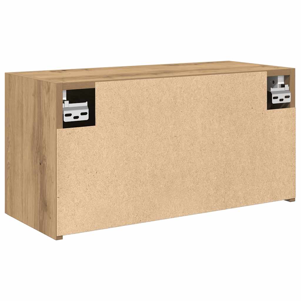Bathroom Wall Cabinet Artisan Oak 60x25x30 cm Engineered Wood
