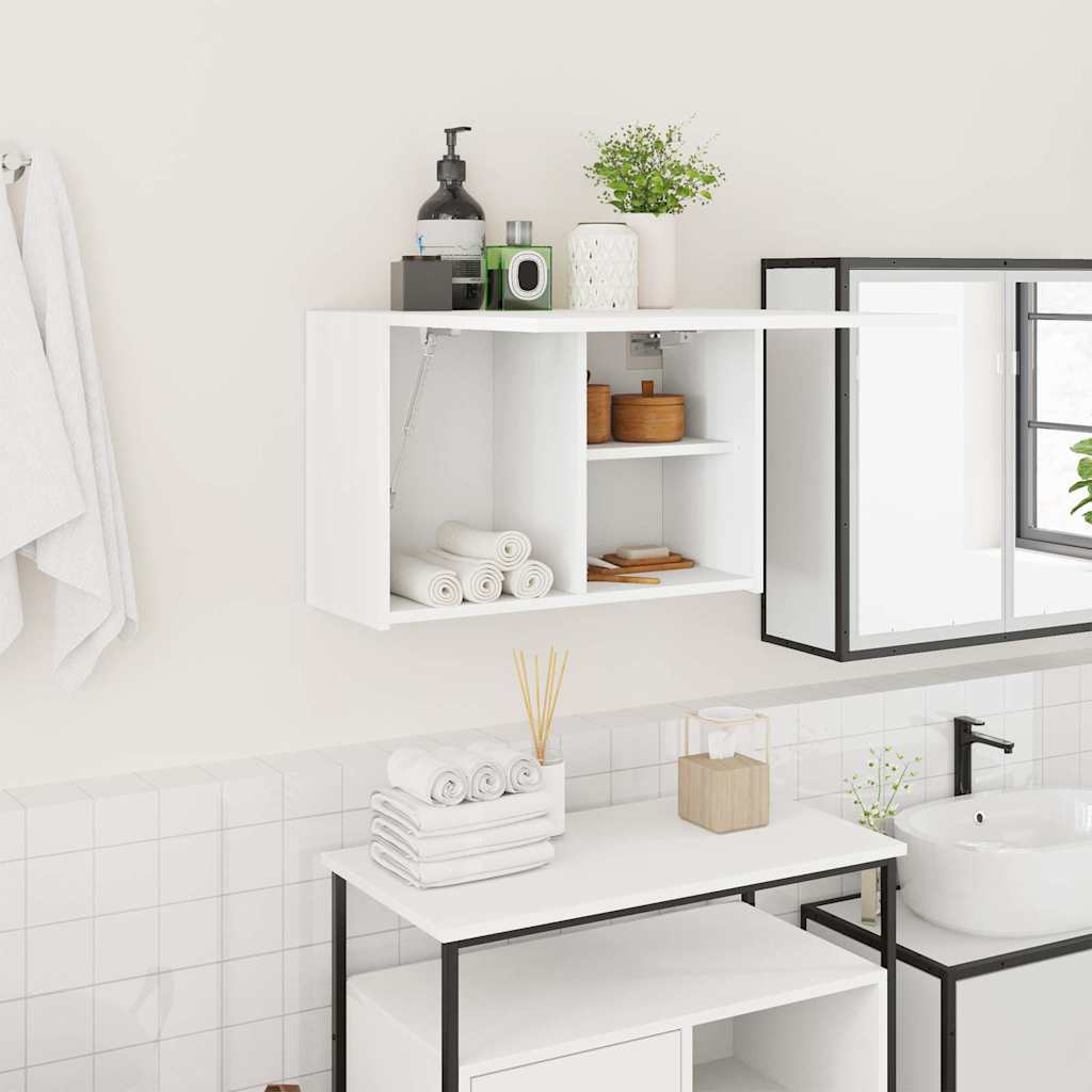 Bathroom Wall Cabinet White 60x25x40 cm Engineered Wood
