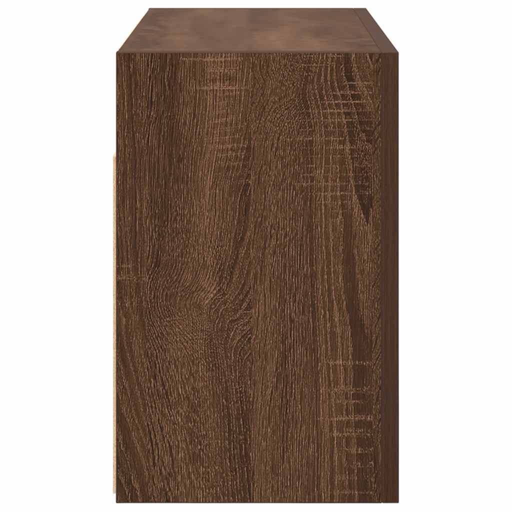 vidaXL Bathroom Wall Cabinet Brown Oak 60x25x40 cm Engineered Wood