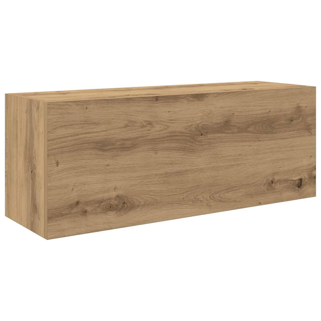 Bathroom Wall Cabinet Artisan Oak 80x25x30 cm Engineered Wood