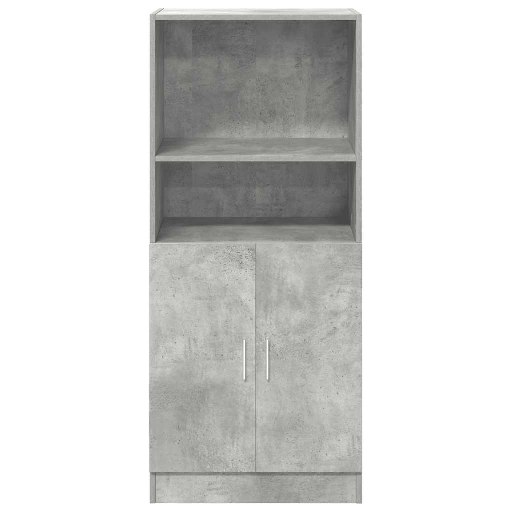 vidaXL Kitchen Cabinet Concrete Grey 57x41.5x131.5 cm Engineered Wood