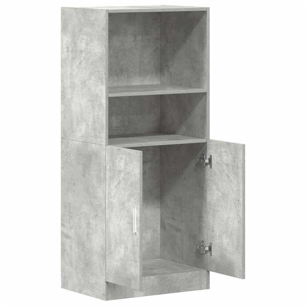 vidaXL Kitchen Cabinet Concrete Grey 57x41.5x131.5 cm Engineered Wood