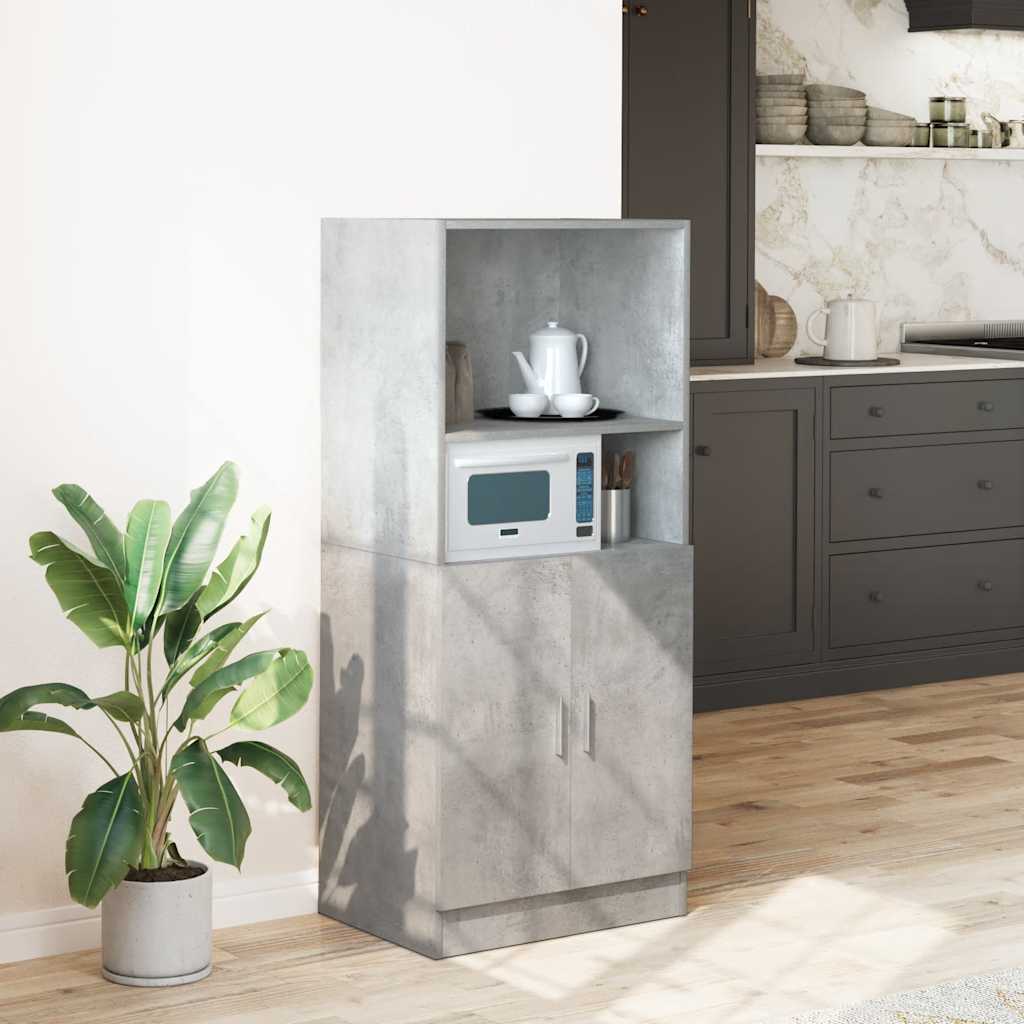 Kitchen Cabinet Concrete Grey 57x41,5x131,5 cm Engineered Wood