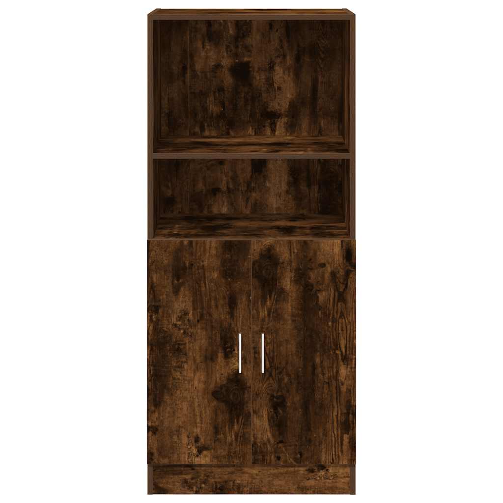 Kitchen Cabinet Smoked Oak 57x41,5x131,5 cm Engineered Wood