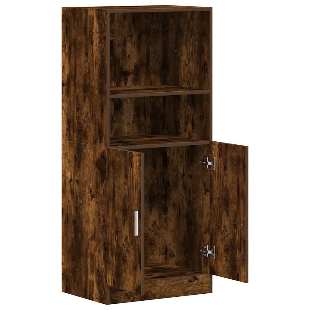 Kitchen Cabinet Smoked Oak 57x41,5x131,5 cm Engineered Wood