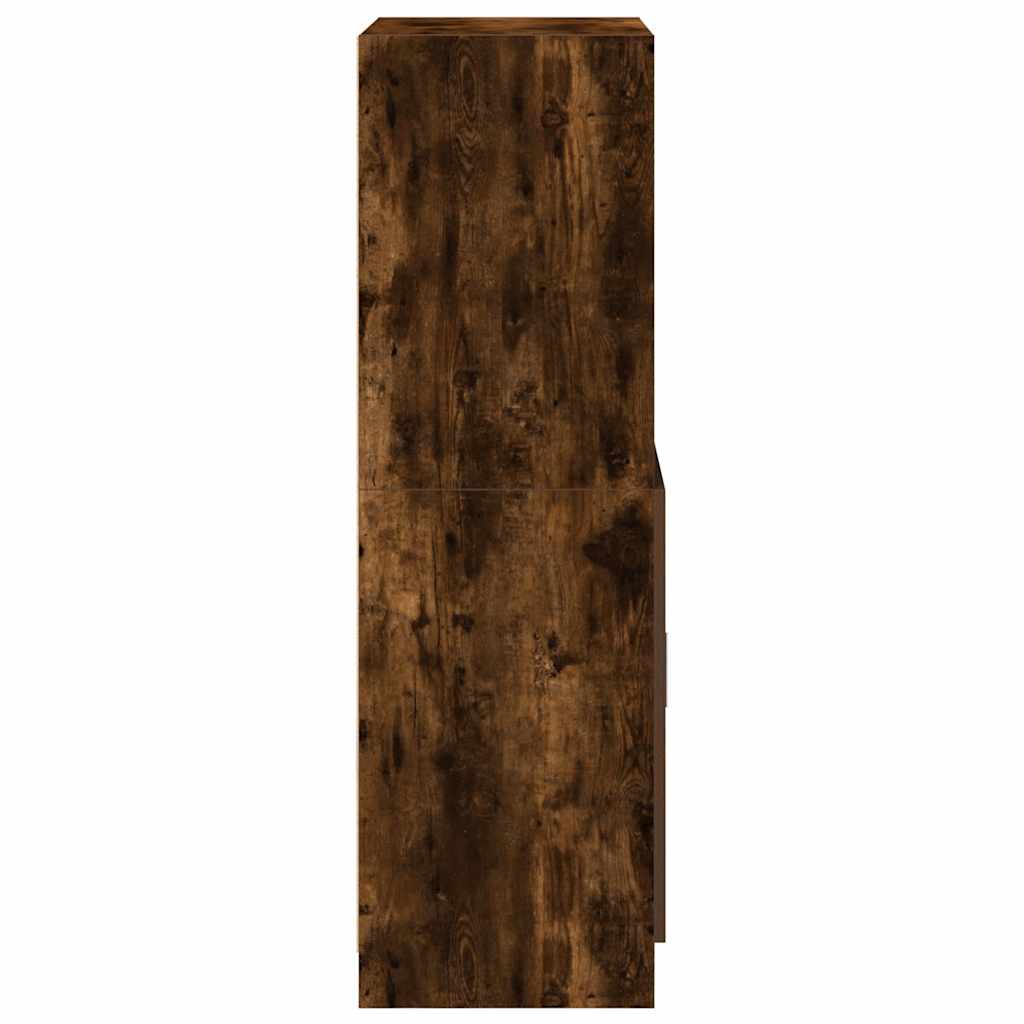 Kitchen Cabinet Smoked Oak 57x41,5x131,5 cm Engineered Wood