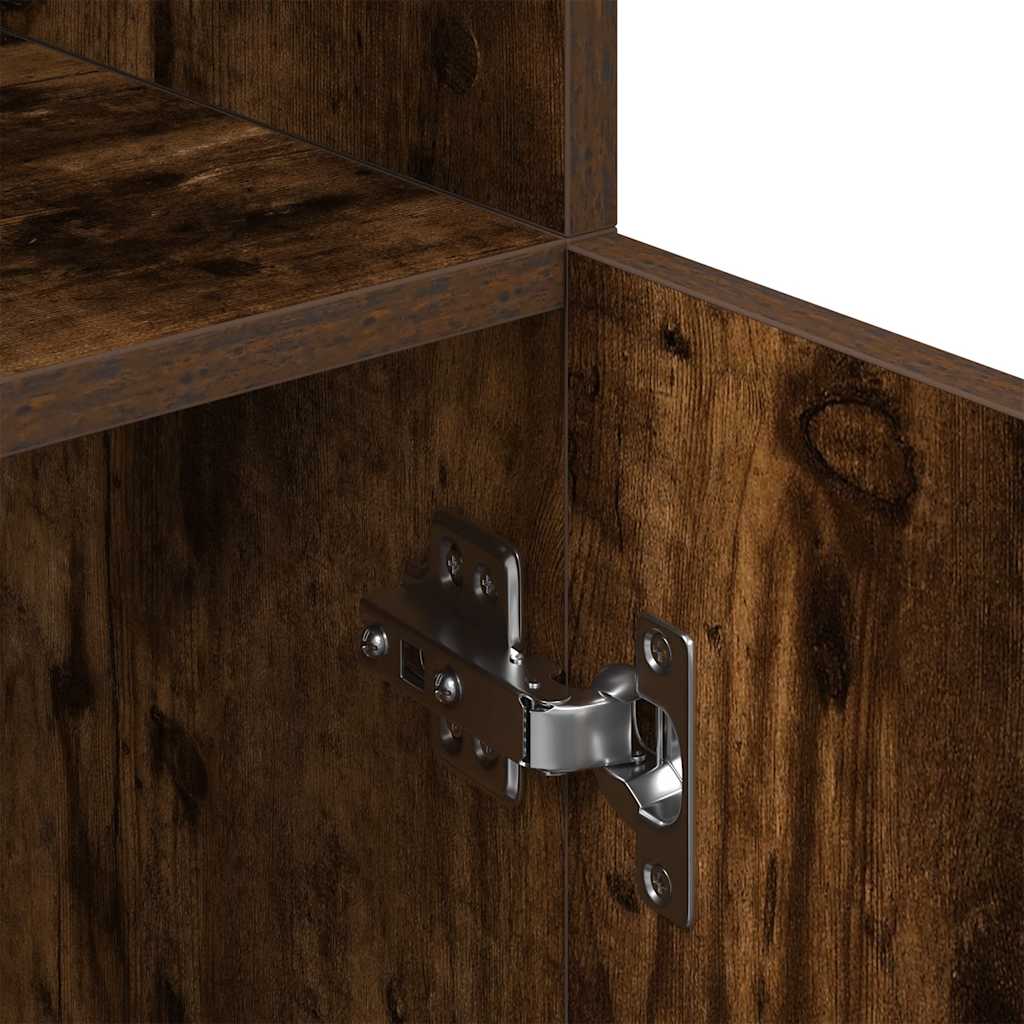 Kitchen Cabinet Smoked Oak 57x41,5x131,5 cm Engineered Wood
