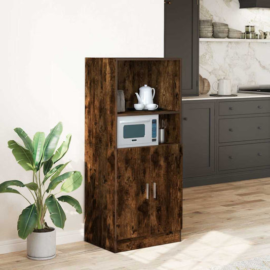 vidaXL Kitchen Cabinet Smoked Oak 57x41.5x131.5 cm Engineered Wood