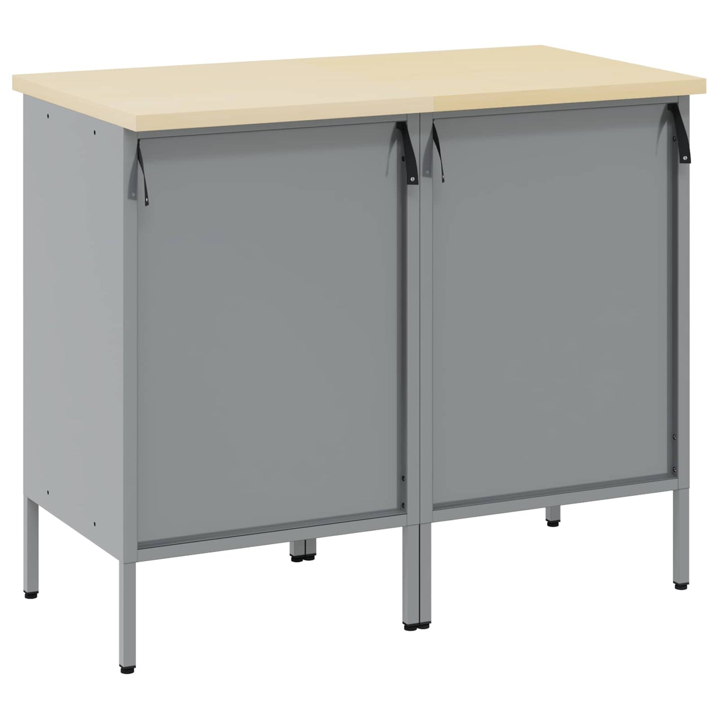 Work Cabinet with Drawer 2 pcs Red and Grey 100 x 55 x 85 cm