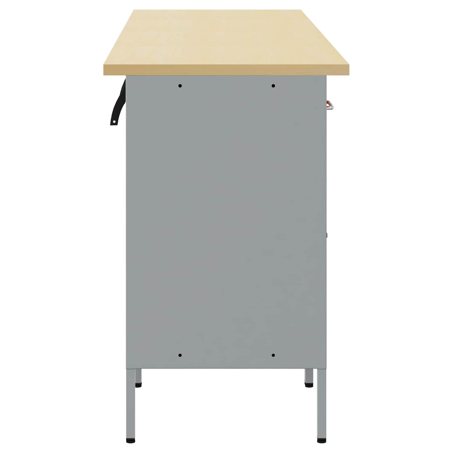 Work Cabinet with Drawer 4 pcs Red and Grey 200 x 55 x 85 cm