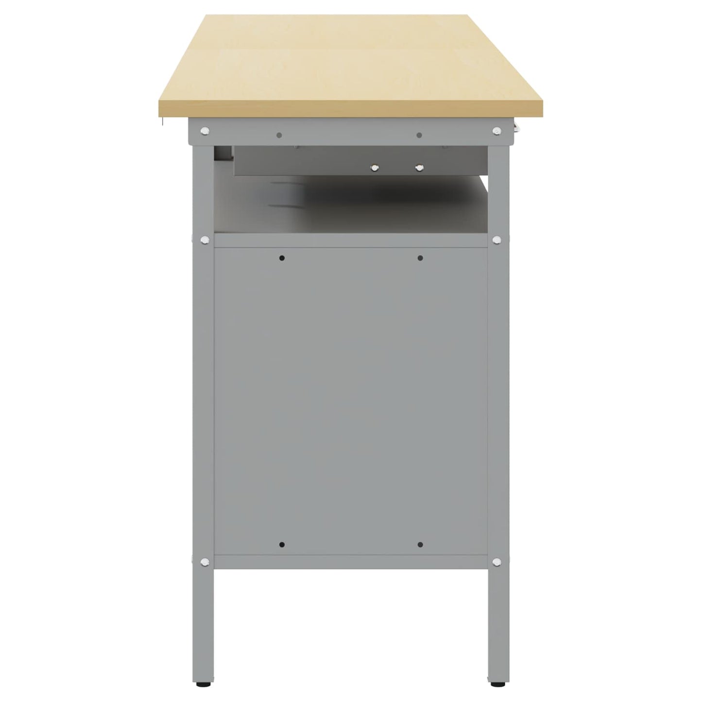 Work Bench Set with Drawer 2 pcs Red and Grey 200 x 55 x 85 cm