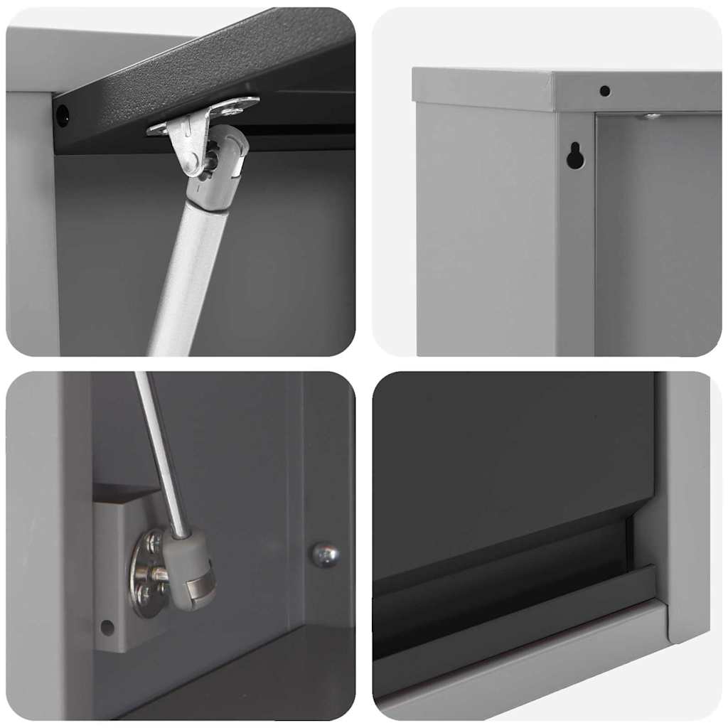 Work Cabinet Set with Drawer with Storage Manual 10 pcs Black
