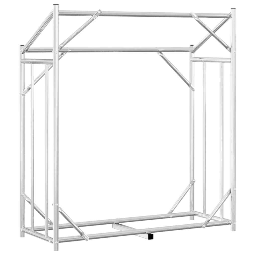 vidaxL Firewood Rack with Rain Cover 100.5x40.5x110.5 cm Galvanised Steel