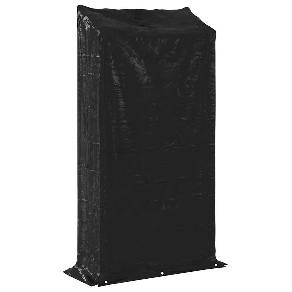 vidaxL Firewood Rack with Rain Cover 100x40x200 cm Galvanised Steel