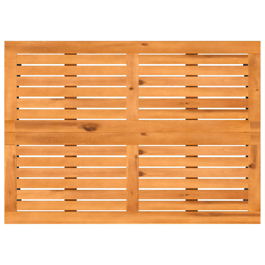 Garden Table with Acacia Wood Top Beige 105x75x72 cm Poly Rattan