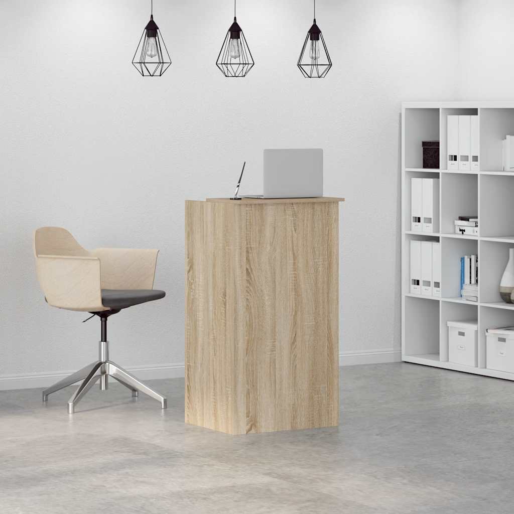 vidaXL Reception Desk Sonoma Oak 55x50x103.5 cm Engineered Wood