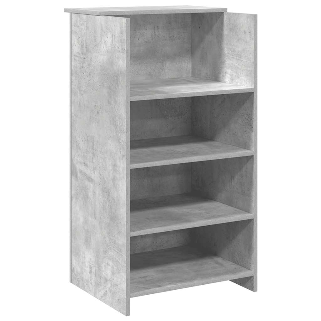 Reception Desk Concrete Grey 55x50x103.5 cm Engineered Wood