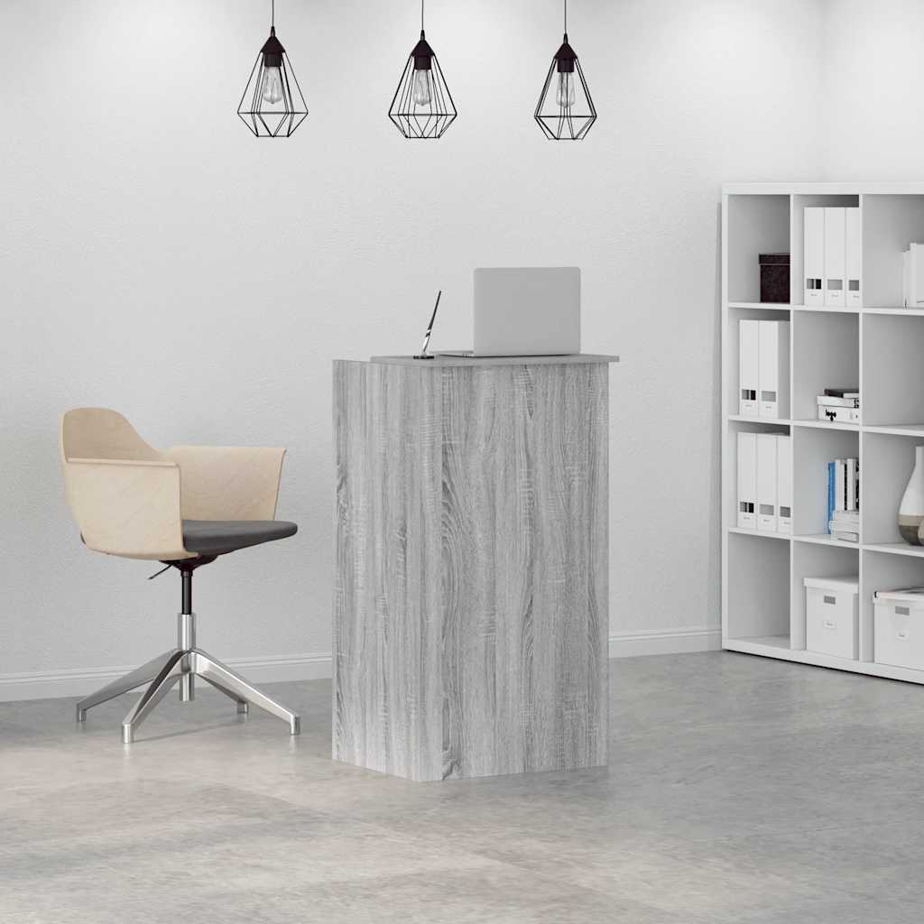 vidaXL Reception Desk Grey Sonoma 55x50x103.5 cm Engineered Wood