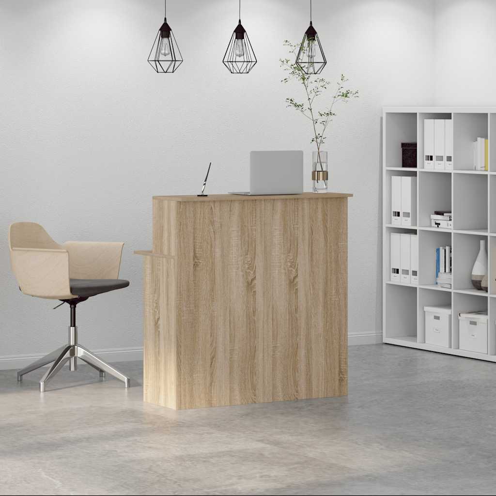 vidaXL Reception Desk Sonoma Oak 100x50x103.5 cm Engineered Wood