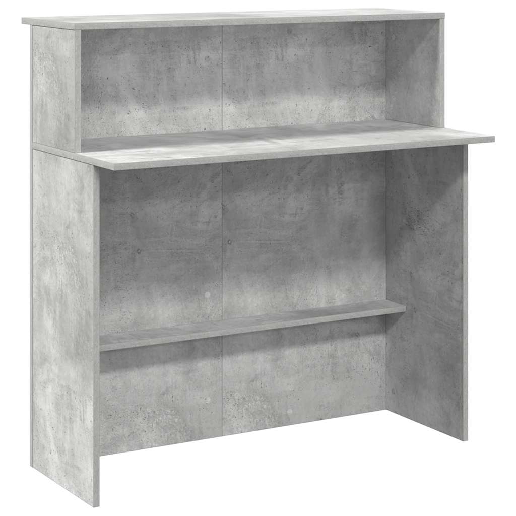 vidaXL Reception Desk Concrete Grey 100x50x103.5 cm Engineered Wood