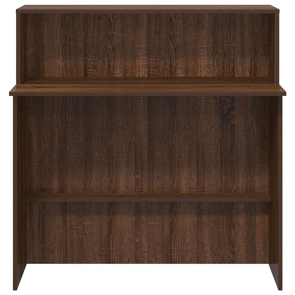 vidaXL Reception Desk Brown Oak 100x50x103.5 cm Engineered Wood