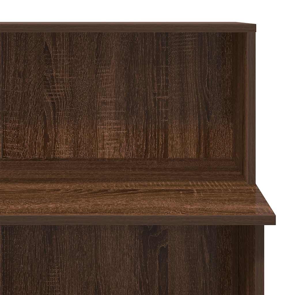 vidaXL Reception Desk Brown Oak 100x50x103.5 cm Engineered Wood