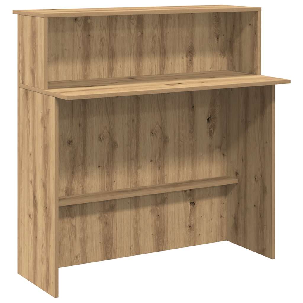 vidaXL Reception Desk Artisan Oak 100x50x103.5 cm Engineered Wood