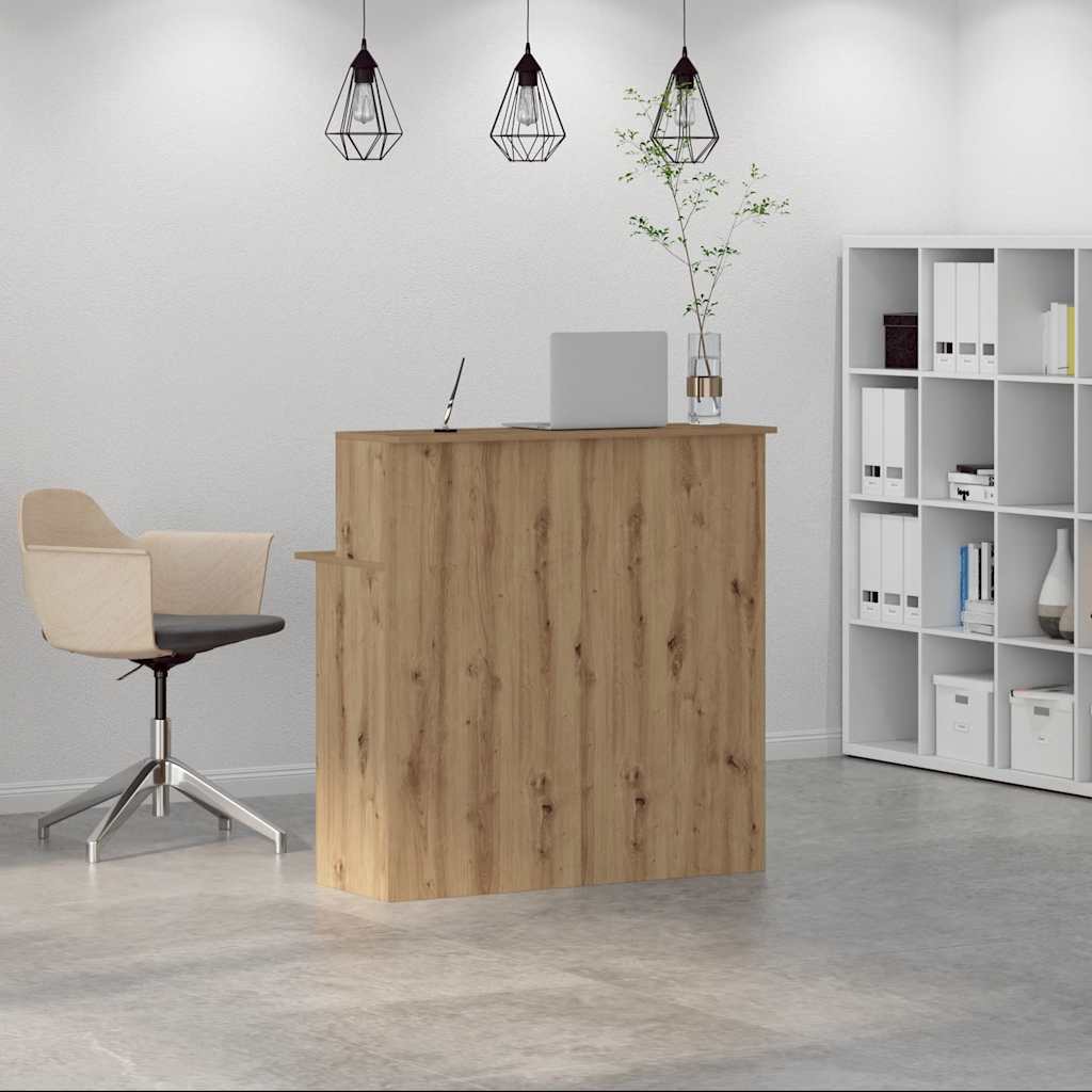 vidaXL Reception Desk Artisan Oak 100x50x103.5 cm Engineered Wood