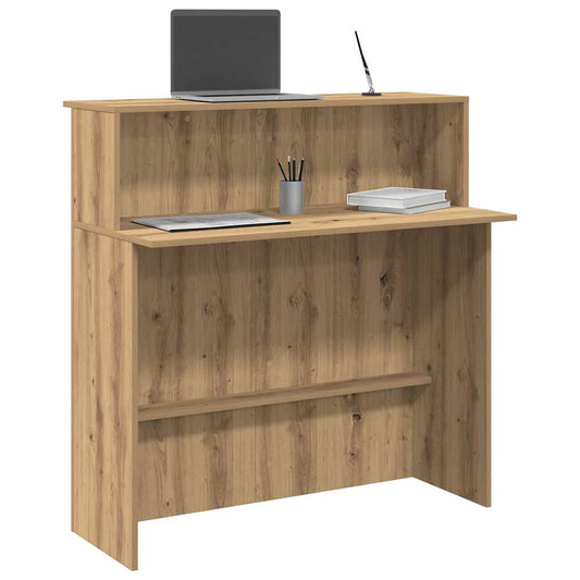 vidaXL Reception Desk Artisan Oak 100x50x103.5 cm Engineered Wood