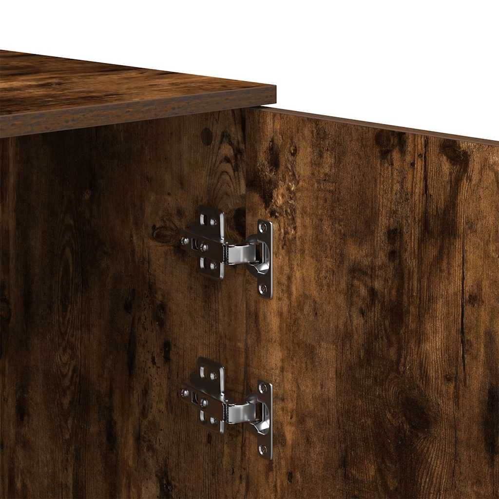 Storage Cabinet Smoked Oak 40x45x103,5 cm Engineered Wood