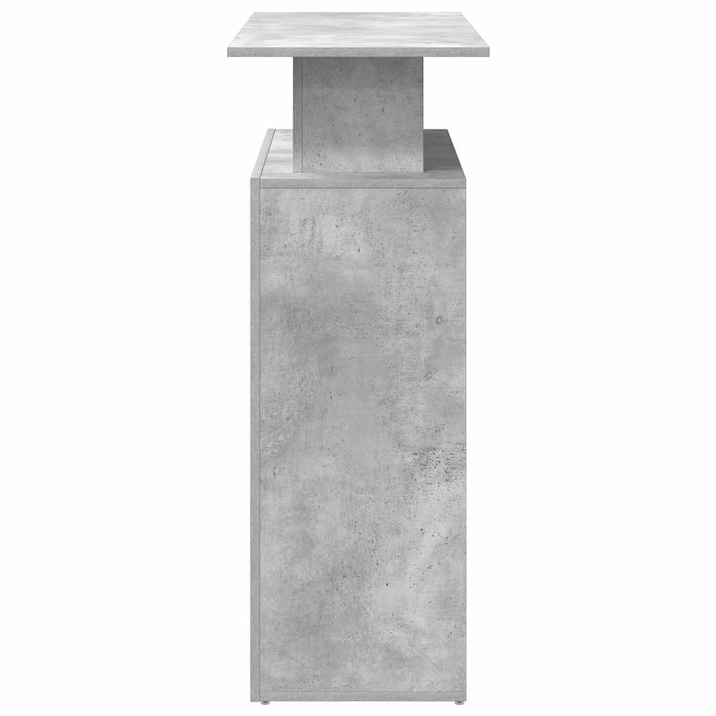 vidaXL Reception Desk Concrete Grey 100x40x104 cm Engineered Wood