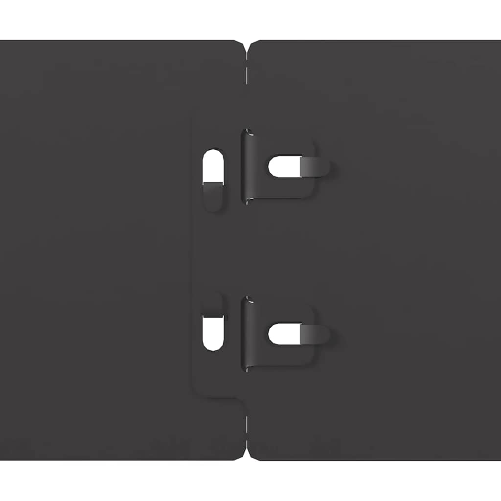 Lawn Edging 10 pcs 10 x 103 cm Steel Black