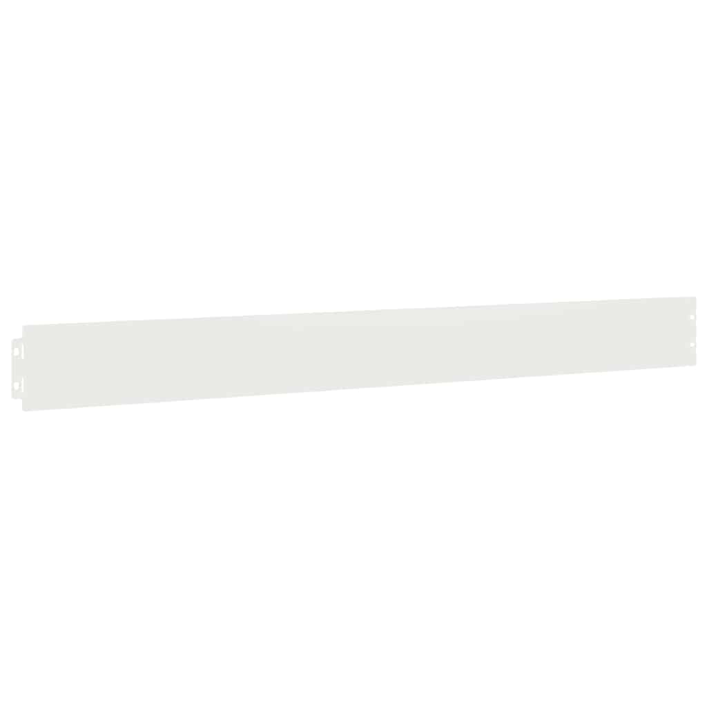 Lawn Edging 10 pcs 10 x 103 cm Steel White
