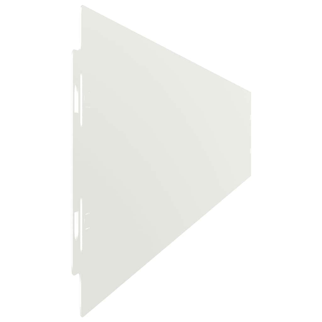 Lawn Edging 10 pcs 10 x 103 cm Steel White