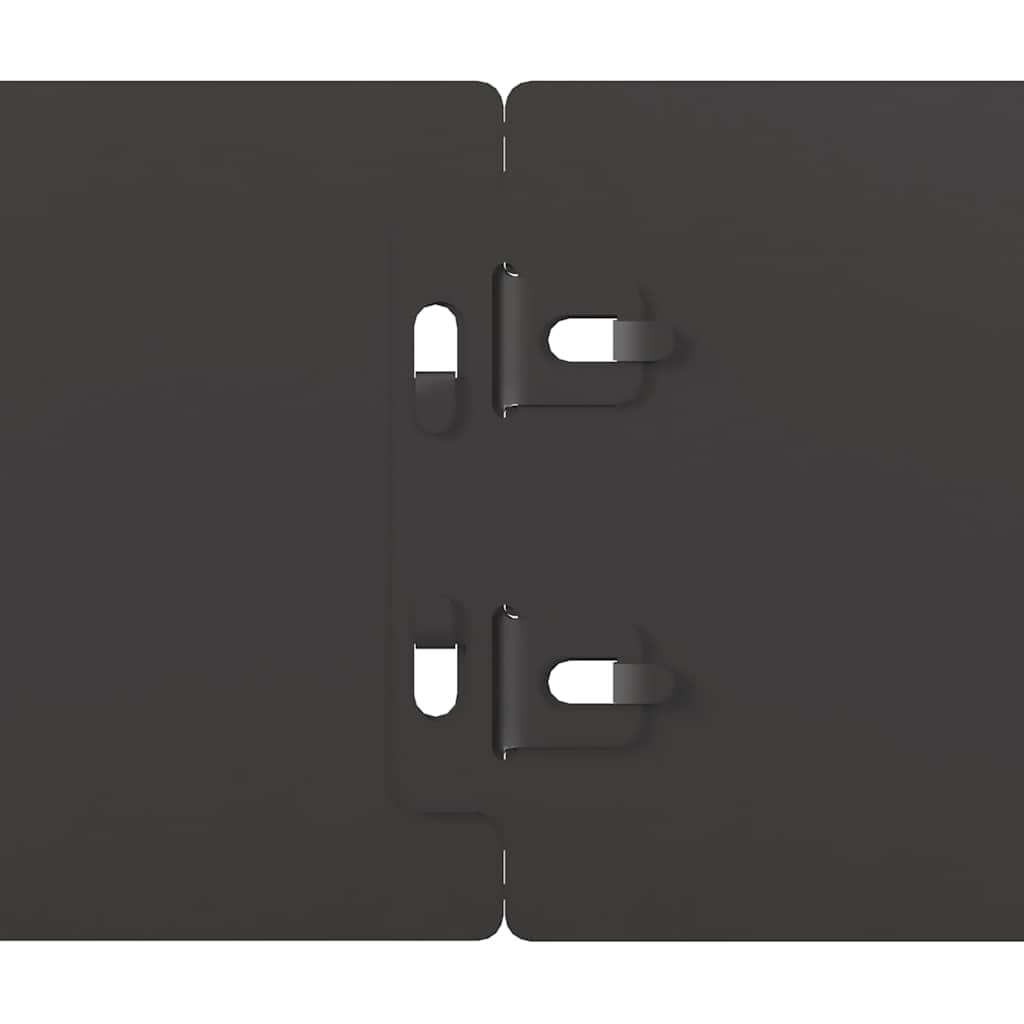 Lawn Edging 50 pcs 10 x 103 cm Steel Black